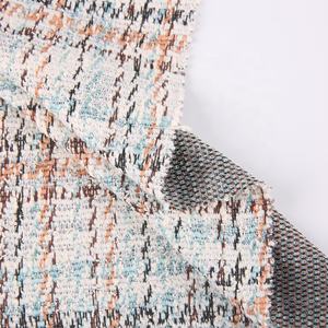 Tissu double face parfumé en coton et polyester, <span class=keywords><strong>petit</strong></span> ensemble, étoffe jacquard, tricoté, à carreaux, logo chiot, pour robe, TC - Product Image 6