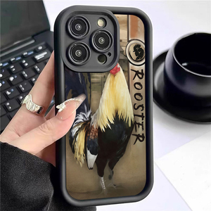 Étui de protection antichoc en TPU pour iPhone 11 12 13 14 15 16 17 Pro Max avec impression photo de beau <span class=keywords><strong>coq</strong></span> et design d'objectif en forme d'échelle - Product Image 1