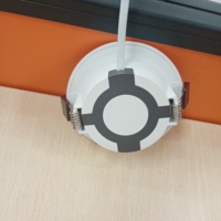 Spot encastré LED COB réglable 6W, anti-éblouissement, en aluminium, avec réflecteur noir, spot de plafond rond