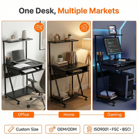 Bureau d'angle compact pour ordinateur, idéal pour le télétravail et les petits espaces, bureau de jeu pour ordinateur, Escritorio Para Computadora