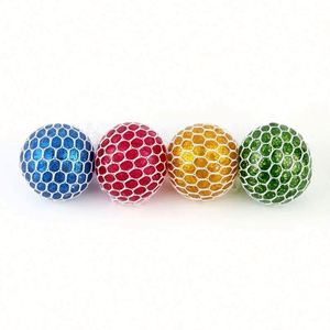 En gros Balles anti-stress en maille scintillantes, souples et compressibles, en forme de raisin, jouet sensoriel anti-stress - Product Image 1