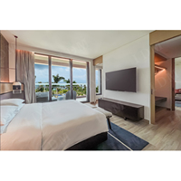 Conjunto de dormitorio de Hotel de tamaño King, personalizado, profesional, grande y moderno, muebles de habitación para Hotel de 5 estrellas