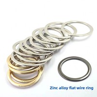 Hochwertige flache Metallringe Classic Multi-Size 40mm Sea Water-Proof Poliert für Kleidung Dekoration Badeanzug Schuhe Zubehör