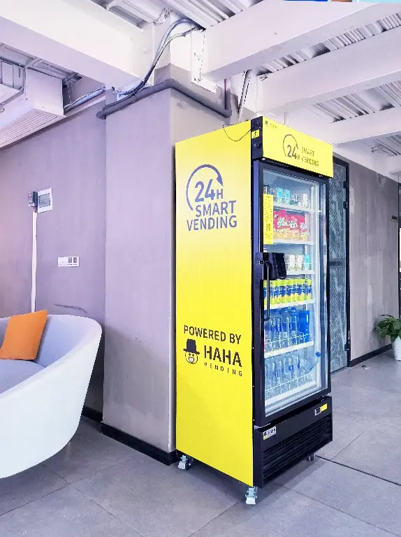For manufacturing Factory AI smart fridge with card reader for selling snacks and drinks combo vending machine