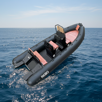 Bateau gonflable de nervure de PVC d'hypalon d'orque du noir SP RHIB600 de 20ft avec la terrasse de luxe