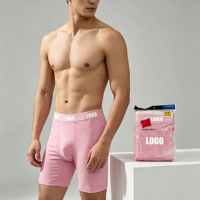 Boxers de sport tendance pour hommes, style hip-hop, en pur coton respirant, sous-vêtements en coton, lot de 4 pièces
