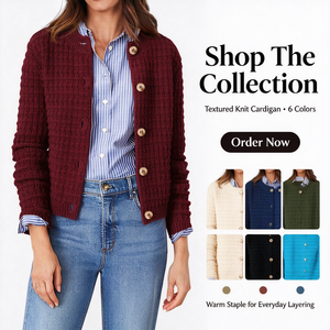VELAN Nuova Collezione Primavera-Estate, <span class=keywords><strong>Cardigan</strong></span> da Donna in Maglia Leggera con Bottoni, Maniche Lunghe e Volant - Product Image 6