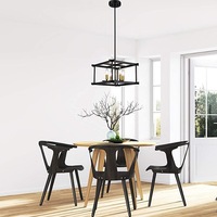 Plafonnier de chambre en fer, style américain, rétro, carré, noir, pour restaurant, balcon, encastré, transfrontalier, eBay