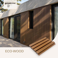 Panneau mural en bois plastique ASA à grain de bois solide, imperméable et anti-UV, pour application extérieure en appartement