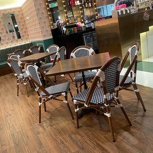 Chaise de salle à manger en rotin de style américain, multifonctionnelle, pour usage commercial, chaise d'extérieur pour hôtel, chaise d'extérieur - Product Image 4