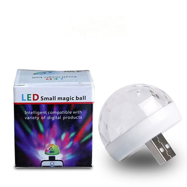 Stage DJ USB Party Light Mini Disco Light LED Small Magic Ball for Stage/Party/Home Inner Ambient Star Light Decoration