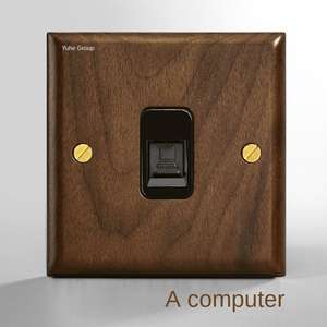 Hotel villa retro de madera hecha a mano y personalizada con interruptor de luz con toma USB |   interruptor de pared - Product Image 3