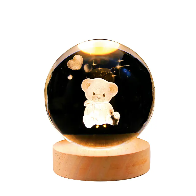 wholesale starry Sky light snow crystal ball small night light wedding home decoration Creative resin craft small gift