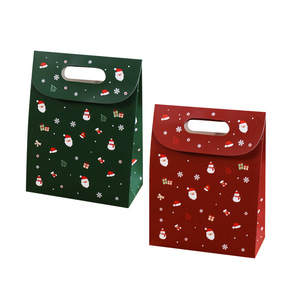 In Stock Customized Snowflake Decor <strong>Christmas</strong> Holiday Supplies <strong>Gift</strong> Packaging Candy Box Portable Flip Cover Art Paper <strong>Bags</strong> - Product Image 1