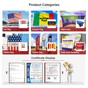 Bán buôn chất lượng tốt 100% Polyester kích thước khác nhau bất kỳ logo bất kỳ thiết kế Cờ đen biểu ngữ - Product Image 6