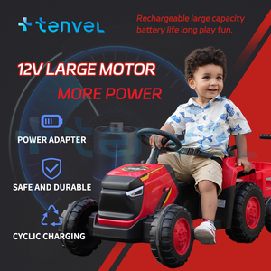 รถของเล่นไฟฟ้าสำหรับเด็กใช้แบตเตอรี่พร้อมรถพ่วงรถไฟฟ้า3-8ปีมาใหม่ - Product Image 2