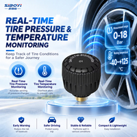 Sensor TPMS Eksternal Nirkabel Kelas Otomotif IP67 433MHz, Monitor Tekanan dan Suhu Ban untuk Truk dan Bus