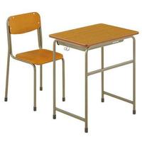 Bureau d'école pas cher avec banc, bureaux d'étudiant réglables, bureau d'école simple dans un ensemble scolaire