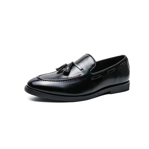 Nouvelles Chaussures Richelieu Homme 2025 en Cuir Véritable, à Lacets, Fermées, à Franges, à Bout Carré, Style Britannique, Formelles, pour Affaires, Intemporelles - Product Image 5