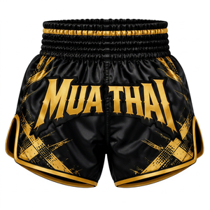 MMA Muay Thai Boxing <b>Grappling</b> Kick Boxing <b>Shorts</b> Comfortable 65% Polyester 35% Cotton Customizable Color & Logo - Product Image 1