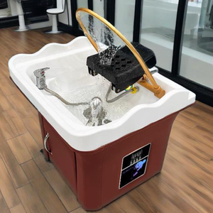 Fauteuil <span class=keywords><strong>de</strong></span> lavage moderne en acrylique réglable pour salon <span class=keywords><strong>de</strong></span> coiffure, mobilier portable pour <span class=keywords><strong>spa</strong></span> capillaire, idéal pour salon <span class=keywords><strong>de</strong></span> barbier, salon et salle <span class=keywords><strong>de</strong></span> bain - Product Image 3