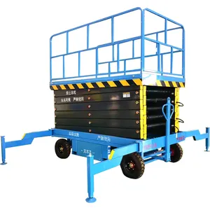 External wall construction high altitude lifting platform indoor mobile cargo elevator hydraulic scissor lift