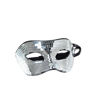 Masque Disco Lumineux en Mousse Plastique pour Fête Cosplay, Halloween, Carnaval – Demi-Masque Miroir Amusant