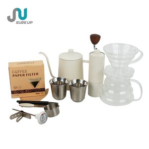 Nouveauté moulin à café en grains réglable service à café et thé cadeau personnalisé portable voyage café 9 pièces coffret cadeau - Product Image 5