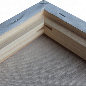 Venta al por mayor 50*60cm 360G galería de lienzo de lino profundo lona estirada con 3,0*3,0 cm de madera de pino bares - Product Image 5