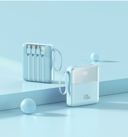 Promotion : Mini Powerbanks Portables à Prix Abordable, Charge Rapide, LED, Câbles Intégrés, Chargeur Rapide 10000mAh pour Téléphones
