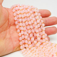 Perles de riz facettées Xulin 5x6mm en pierre naturelle lavande, aigue-marine, ambre, agate, pierres lâches pour bijoux DIY en gros