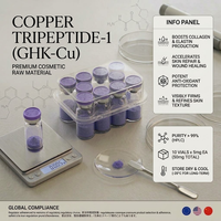 Poudre bleue de peptide de cuivre GHK-Cu de haute pureté 99% |   Matière première cosmétique anti-rides pour les soins de la peau