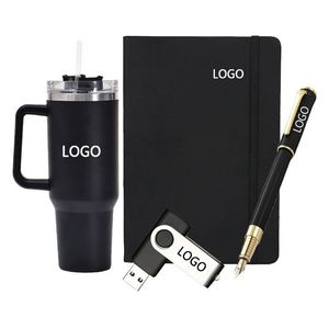2024 Gift Set Items Promotional Item Steel Stanly Tumbler Cup <b>Notepad</b> Office Business <b>Pen</b> Corporate Gift - Product Image 1