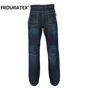 FRDURATEX Custom ized Logo Baumwolle Blau FR Arbeits kleidung Stretch Sicherheit Bau Arbeits hose für Frauen - Product Image 4