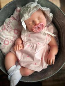 Muñeca Reborn suave realista de 20 pulgadas para niña, sistema de bebida húmedo bonito, Mini juguete, modelo de juguete para recién nacido para dormir a la moda - Product Image 2
