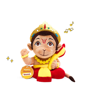 Muñeco de Peluche de Hanuman para Cantar Mantras, 22 cm, Juguete de Peluche Suave de Dios Hindú, Sonido Devocional, Ligero, para Niños de 2 a 4 Años - Product Image 1