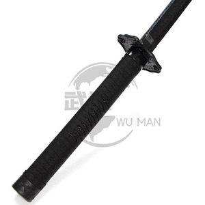 Katana Giapponese Nera Non Affilata in Legno per Allenamento <span class=keywords><strong>Samurai</strong></span> con Fodero Saya Nero Abbinato - Product Image 4