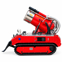 Robot de lutte contre l'incendie à échappement de fumée suivi par caméra pour le sauvetage d'urgence dans les tunnels et la pétrochimie