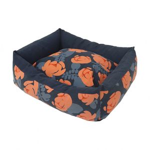 Classic Leaf Print Eco-friendly Pet Orthopedic <b>Nest</b> Square Edging Firm Support Thickened Design Canvas Removable Washable Small - Product Image 5