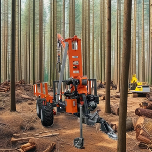 <span class=keywords><strong>Treuil</strong></span> ATV manuel et télécommandé Remorque forestière avec capacité de charge de 2 tonnes pour le chargement de grumes et les applications de machines à bois - Product Image 1