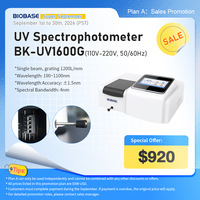 BIOBASE UV Visible Spectrophotometer Laboratory Analytical Instrument with 190-1100nm Wavelength Range
