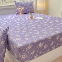 Ensemble de trois pièces de draps-housses en gaze double épaisseur froissée en coton de qualité supérieure