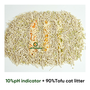 Litière pour chat Tofu OEM avec testeur de <span class=keywords><strong>ph</strong></span> Surveillance de la santé Litière pour chat cristal moniteur à changement de couleur Chats Santé et prévention des maladies - Product Image 2