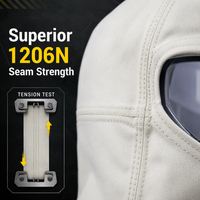 Capuche de protection professionnelle pour pompiers, 250 g/m², blanc cassé, norme GA 869, équipement résistant à la chaleur et ignifuge