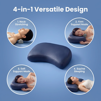 Oreiller ergonomique en mousse à mémoire de forme JTY, en tissu soyeux respirant, pour le soutien cervical et la traction cervicale, idéal pour dormir