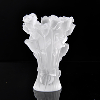 Vase soufflé à la main Cristaux Vase à fleurs en cristal pour centres de table de mariage Vase en cristal Lalique