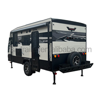 Nouvelles remorques solaires de luxe modulaires multifonctionnelles pour 2 personnes, capacité 16 pieds, semi-tout-terrain, pour le couchage en voyage, à essieu unique, 200W