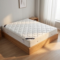 Matelas hybride en latex naturel taille Queen, compressé et enroulé dans une boîte, tissu en coton ondulé, mobilier de chambre à coucher, usage commercial, hôtels