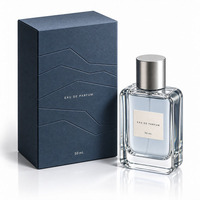 Boîtes en papier rigide pour flacons de parfum minimalistes de luxe, papier spécial recyclable, emballage de parfum 50 ml, boîte cadeau