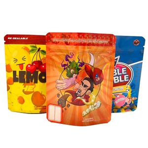Custom Print Resealable Plastic Food Seal Packaging Ziplock Foil Pouch 3.5g 7g 14g Zipper Smell Proof Cookie Mylar <strong>Bag</strong> with logo - Product Image 3